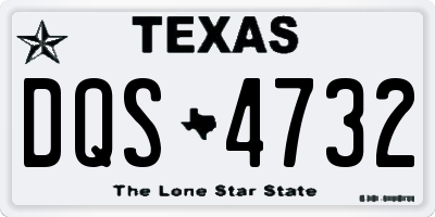 TX license plate DQS4732