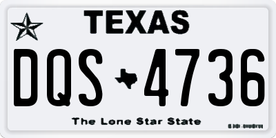 TX license plate DQS4736