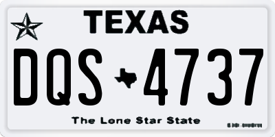 TX license plate DQS4737