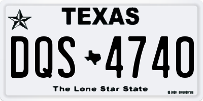 TX license plate DQS4740