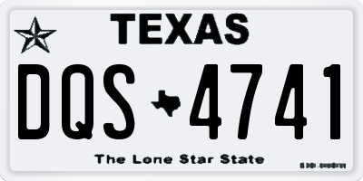TX license plate DQS4741