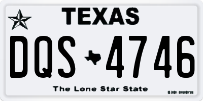 TX license plate DQS4746