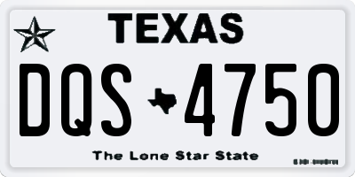 TX license plate DQS4750