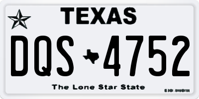 TX license plate DQS4752