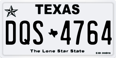 TX license plate DQS4764
