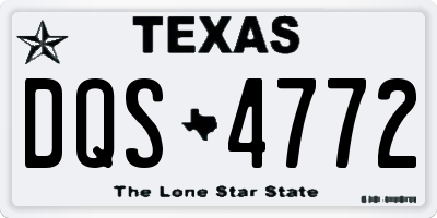 TX license plate DQS4772