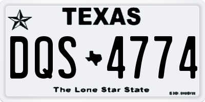 TX license plate DQS4774