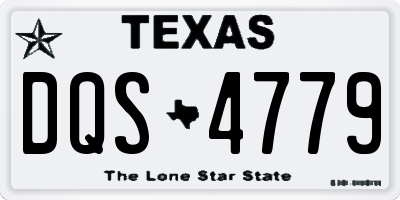 TX license plate DQS4779