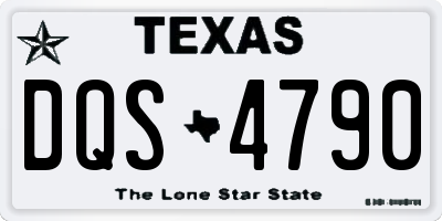 TX license plate DQS4790