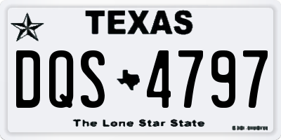 TX license plate DQS4797