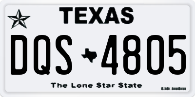 TX license plate DQS4805