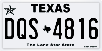 TX license plate DQS4816