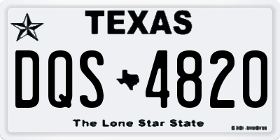 TX license plate DQS4820