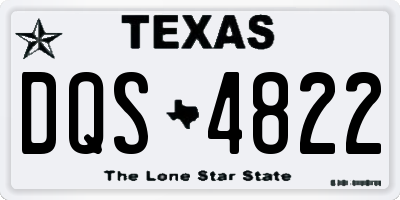 TX license plate DQS4822