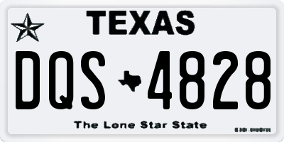 TX license plate DQS4828