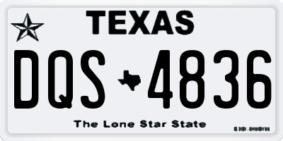 TX license plate DQS4836