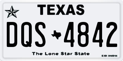 TX license plate DQS4842