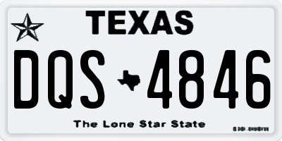 TX license plate DQS4846