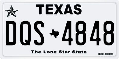TX license plate DQS4848