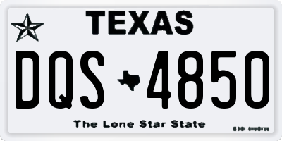 TX license plate DQS4850