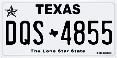 TX license plate DQS4855