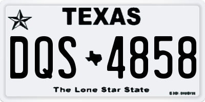 TX license plate DQS4858