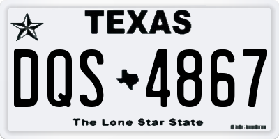 TX license plate DQS4867