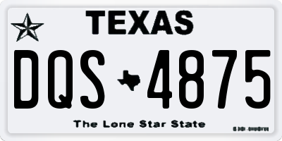 TX license plate DQS4875