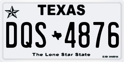 TX license plate DQS4876