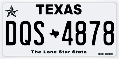 TX license plate DQS4878