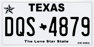 TX license plate DQS4879