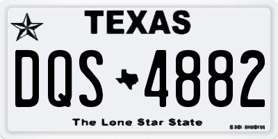 TX license plate DQS4882