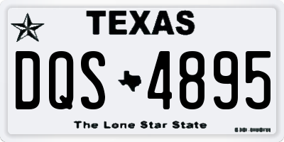 TX license plate DQS4895