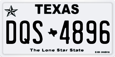 TX license plate DQS4896