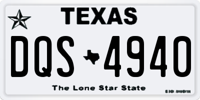 TX license plate DQS4940