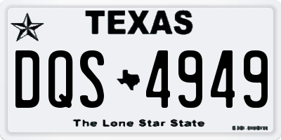 TX license plate DQS4949