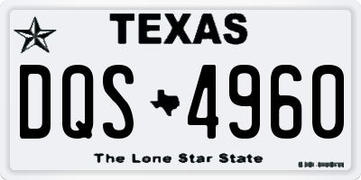 TX license plate DQS4960