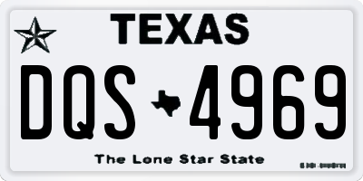 TX license plate DQS4969