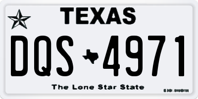 TX license plate DQS4971
