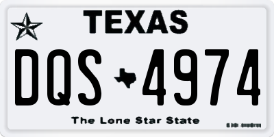 TX license plate DQS4974