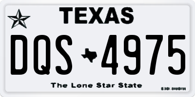 TX license plate DQS4975