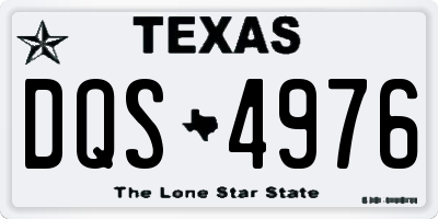 TX license plate DQS4976