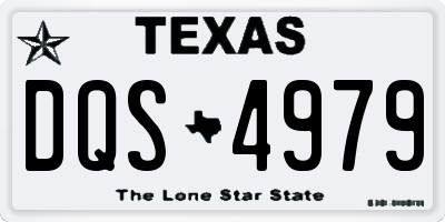 TX license plate DQS4979