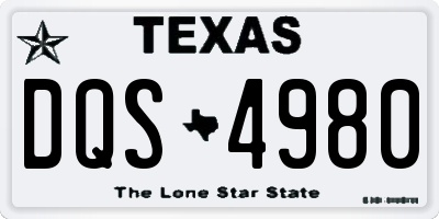 TX license plate DQS4980