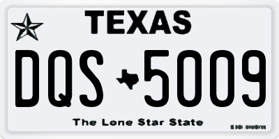 TX license plate DQS5009
