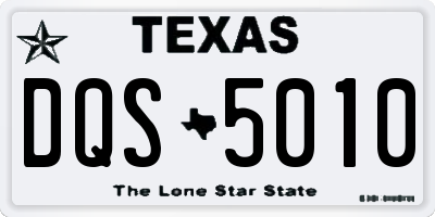 TX license plate DQS5010
