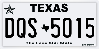 TX license plate DQS5015