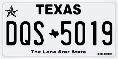 TX license plate DQS5019