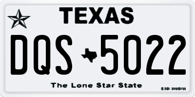 TX license plate DQS5022