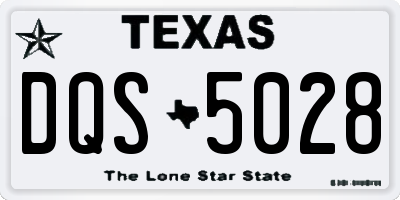TX license plate DQS5028